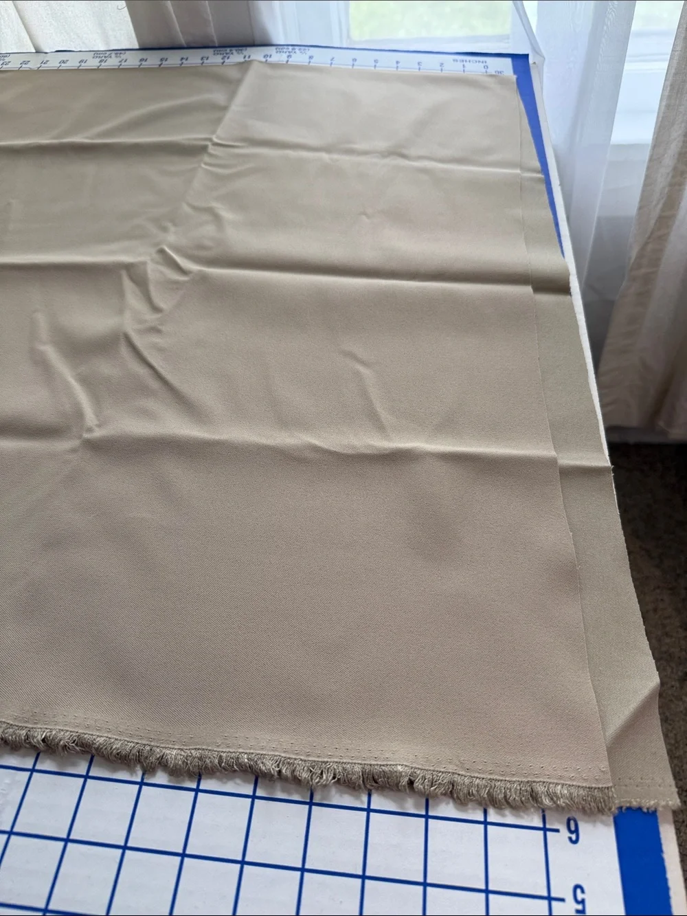 Khaki Stretch Twill Suiting Fabric 1⅓ Yards x 58” Tan Pants Skirt Jacket Apparel